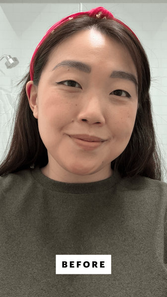 Lee before applying the Sulwhasoo Concentrated Ginseng Rejuvenating Cleansing Foam